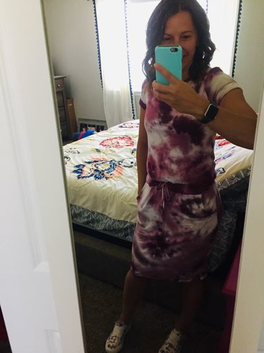 Customer photo review of Brigitte Brianna Baseball Tee Dress