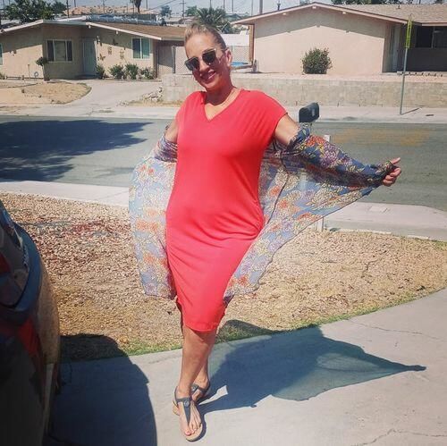 Customer photo review of Brigitte Brianna Day-to-Day Pocket Dress