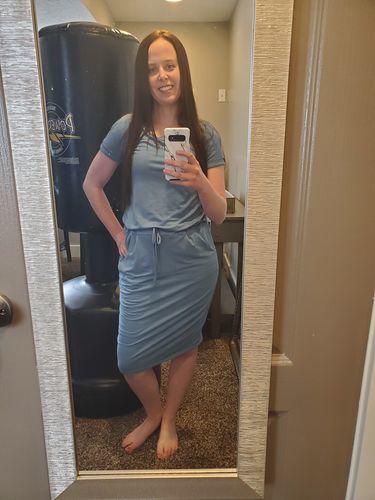 Customer photo review of Brigitte Brianna Baseball Tee Dress