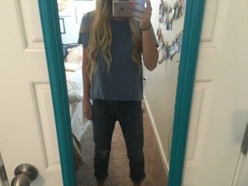 Customer photo review of Brigitte Brianna Crew Neck Tee