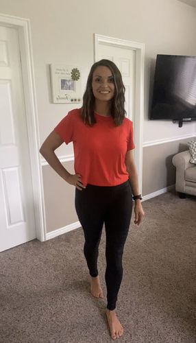 Customer photo review of Brigitte Brianna Motion Tee