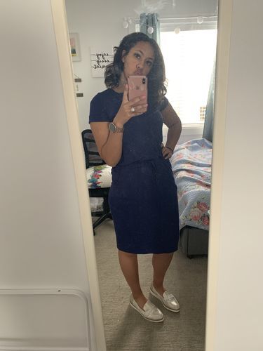 Customer photo review of Brigitte Brianna Baseball Tee Dress