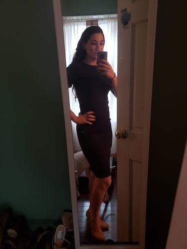 Customer photo review of Brigitte Brianna Little Black Dress