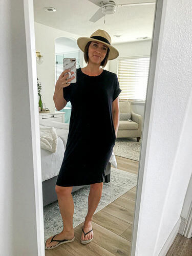 Customer photo review of Brigitte Brianna Pocket Tee Dress