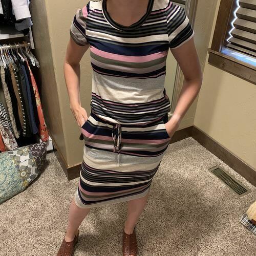 Customer photo review of Brigitte Brianna Baseball Tee Dress