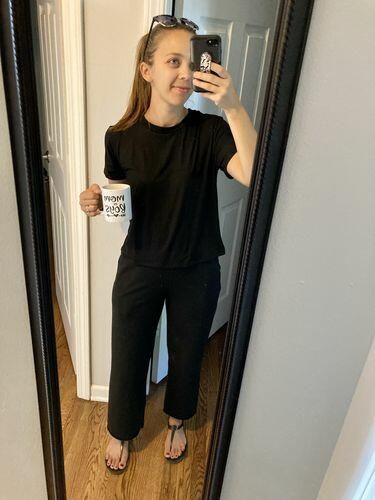 Customer photo review of Brigitte Brianna Motion Tee