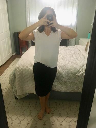 Customer photo review of Brigitte Brianna Jersey Skirt