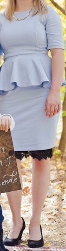 Customer photo review of Brigitte Brianna Peplum Dress