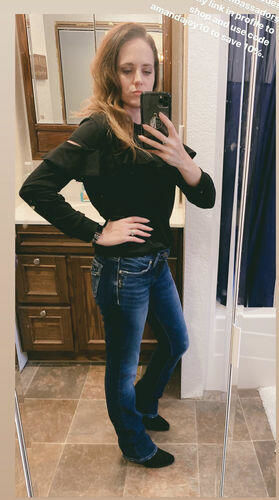 Customer photo review of Brigitte Brianna Ruffle Sweatshirt