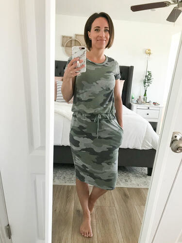 Customer photo review of Brigitte Brianna Baseball Tee Dress