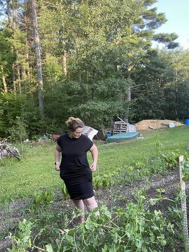 Customer photo review of Brigitte Brianna Pocket Tee Dress