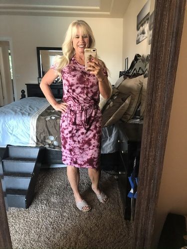 Customer photo review of Brigitte Brianna Baseball Tee Dress