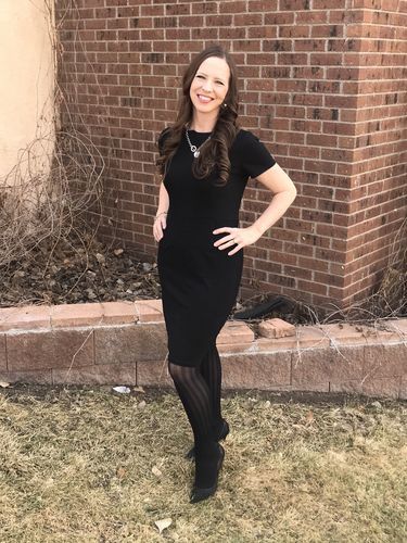Customer photo review of Brigitte Brianna Little Black Dress