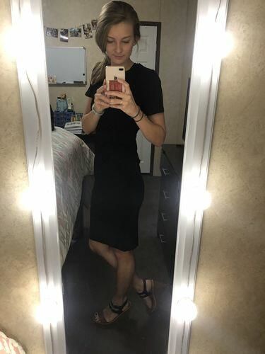 Customer photo review of Brigitte Brianna Little Black Dress
