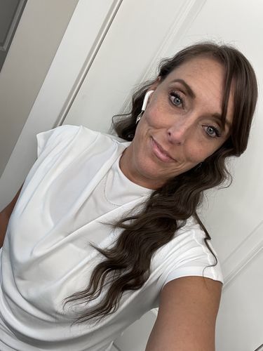 Customer photo review of Brigitte Brianna Cascade Top
