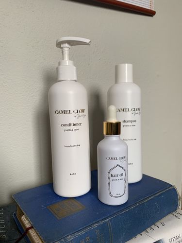 Customer photo review of Growth & Shine Shampoo