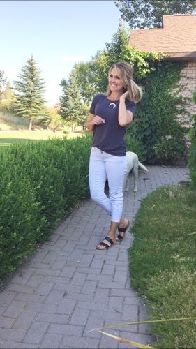 Customer photo review of Brigitte Brianna Crew Neck Tee
