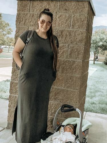 Customer photo review of Brigitte Brianna Pocket Maxi Dress