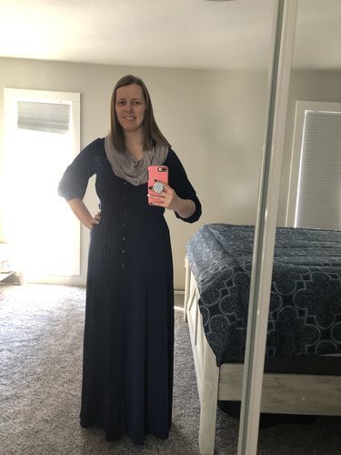 Customer photo review of Brigitte Brianna V-Neck Maxi Dress