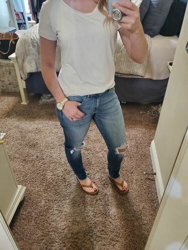 Customer photo review of Brigitte Brianna Favorite Basic Tee
