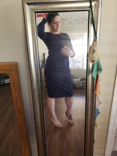 Customer photo review of Brigitte Brianna Pocket Front Dress