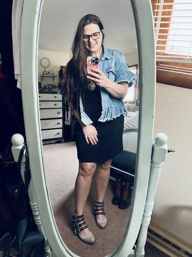 Customer photo review of Brigitte Brianna Day-to-Day Pocket Dress