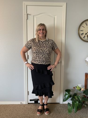 Customer photo review of Brigitte Brianna Ruffle Skirt