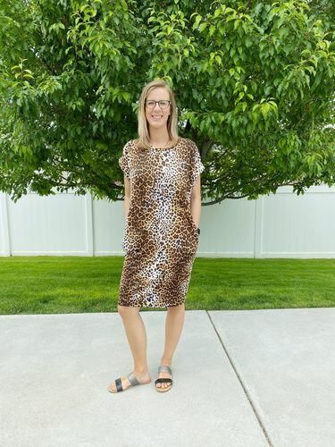 Customer photo review of Brigitte Brianna Pocket Tee Dress