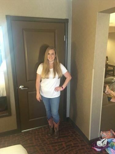 Customer photo review of Brigitte Brianna Favorite Basic Tee