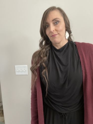 Customer photo review of Brigitte Brianna Cascade Top