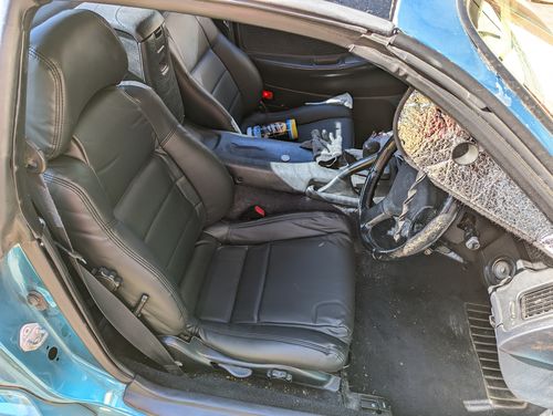 Customer photo review of MR2Heaven OEM Plus Seat Covers (Black, TAN, Black W/ Red Stitching, Black/Red Hybrid, BLUE, Black Alcantara/Leather with Black Stitching, Black Alcantara/Leather with Red Stitching)