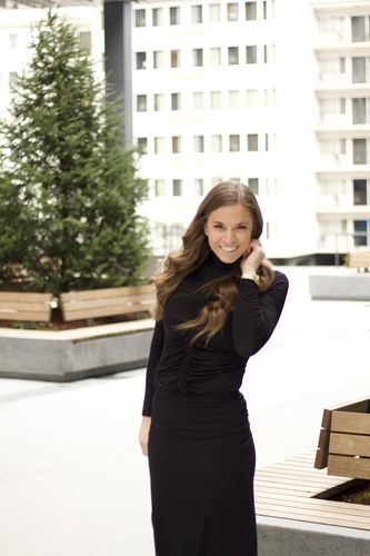 Customer photo review of Brigitte Brianna Ruched Turtleneck