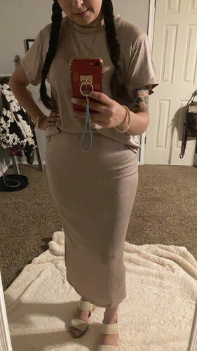 Customer photo review of Brigitte Brianna Motion Tee
