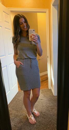 Customer photo review of Brigitte Brianna Baseball Tee Dress