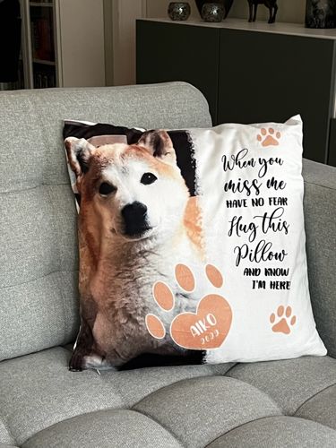 Customer photo review of When you miss me - Personalised pillow