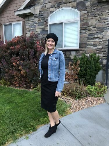 Customer photo review of Brigitte Brianna Little Black Dress