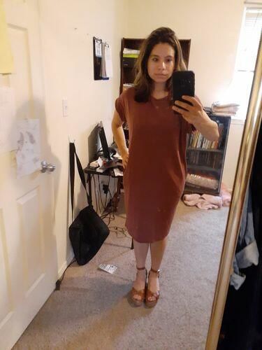 Customer photo review of Brigitte Brianna Pocket Tee Dress