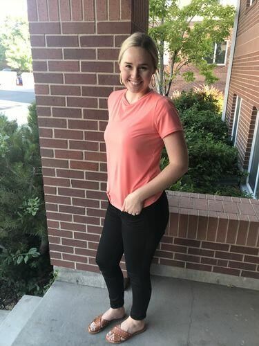Customer photo review of Brigitte Brianna Crew Neck Tee