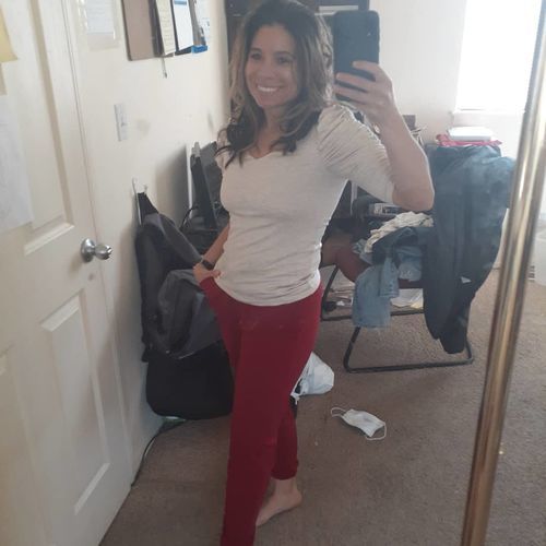 Customer photo review of Brigitte Brianna Ruched Sleeve Top