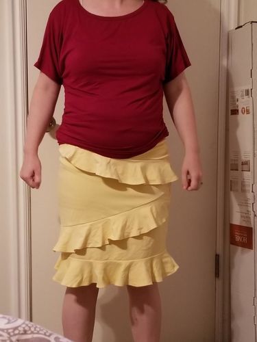 Customer photo review of Brigitte Brianna Ruffle Skirt