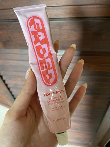 Customer photo review of Faded Serum for Dark Spots & Discoloration