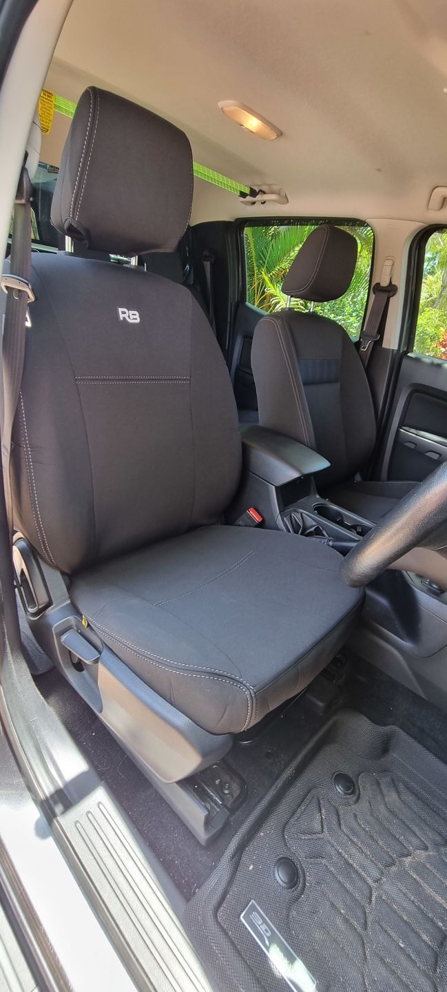 Customer photo review of Ford Ranger PX III Neoprene Rear Row Seat Covers (In Stock)