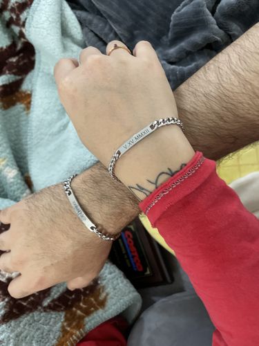 Customer photo review of Engraved Bracelet Set - W/ Eternal Rose Box