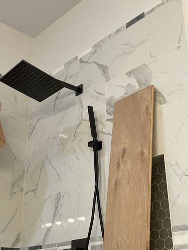 Customer photo review of 2-1 function Wall Mounted Shower Kit Oil Rubbed Bronze