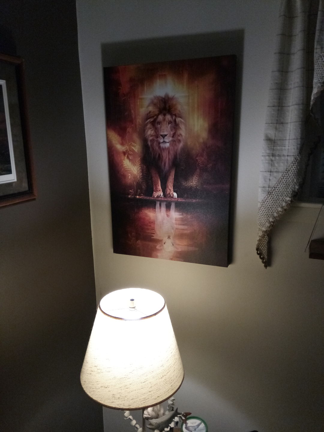 Customer photo review of Lion and Lamb Canvas Wall Art, Lion and Lamb Picture