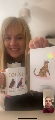 Customer photo review of Cocks Ceramic Bird Mug