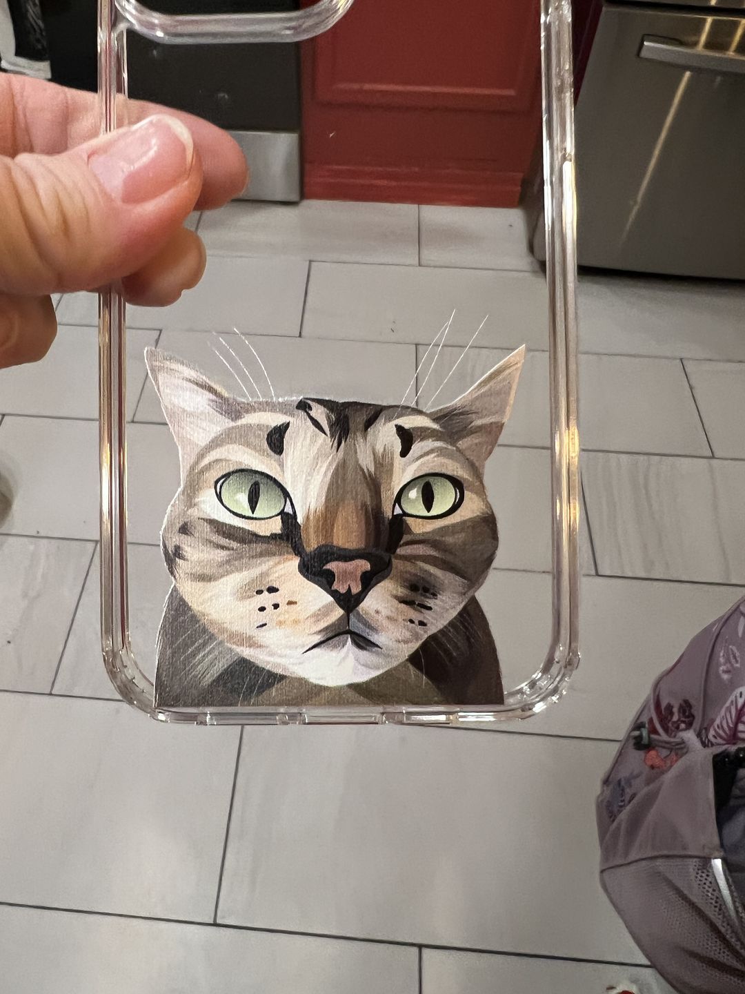 Customer photo review of Custom Pet Portrait Phone Cases