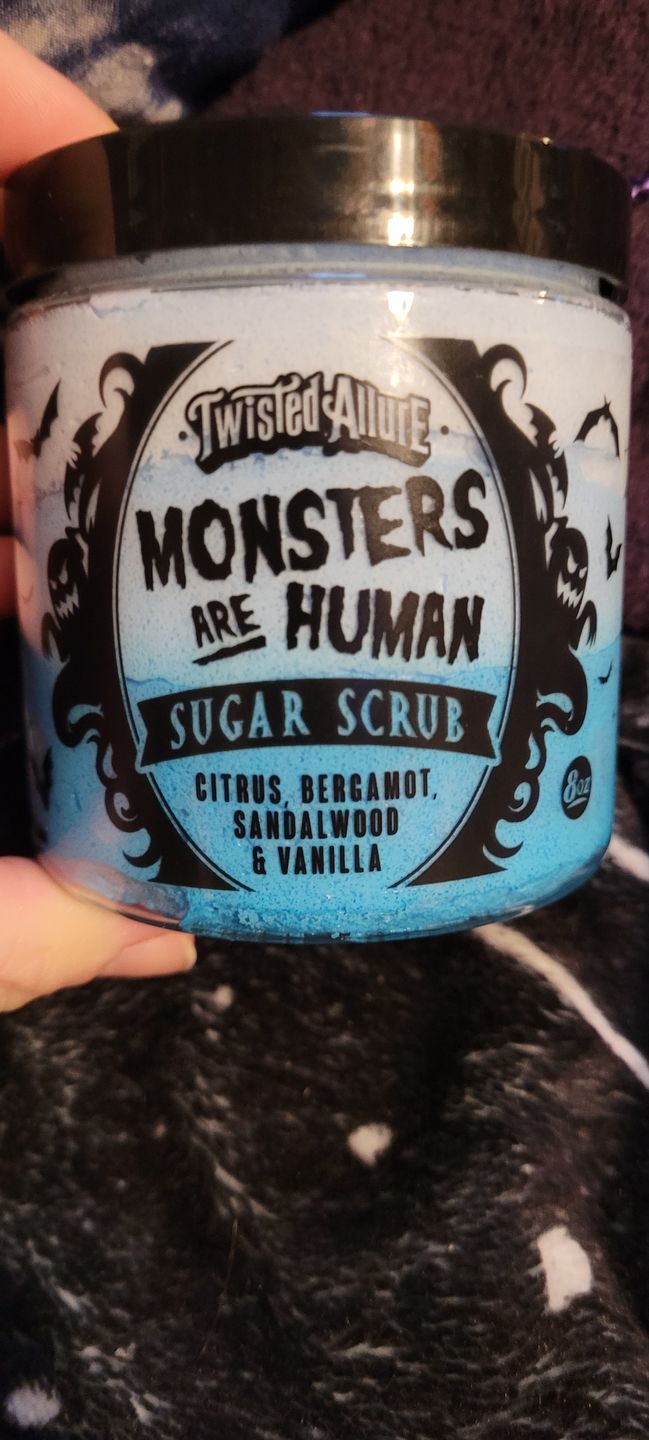 Customer photo review of Monsters are Human Sugar Scrub (Woods, Vanilla & Bergamot)