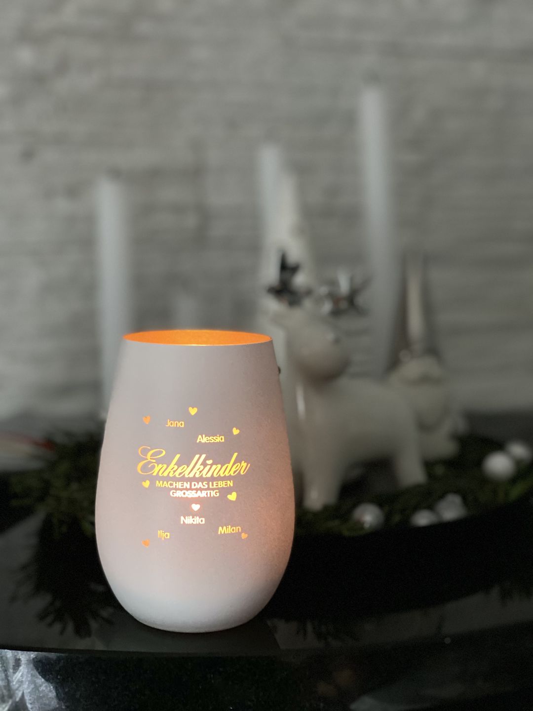 Customer photo review of Meine Enkelkinder - Großeltern-Windlicht
