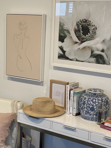 Customer photo review of Line Figure I | Framed Canvas